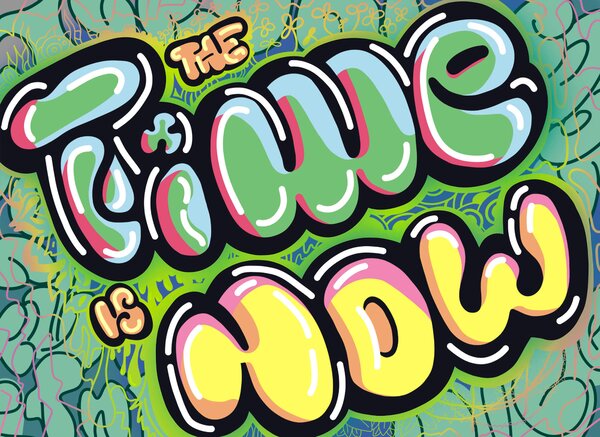 Fototapeta Kolorowe graffiti na zielonym tle, Nowoczesne Fototapety, Popularne Fototapety, t00274 - Tapeko.pl