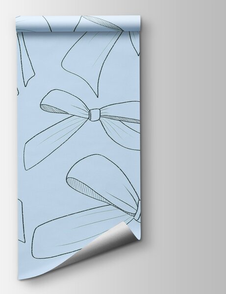 Fototapeta Wzór kokardek na niebieskim tle, Fototapety Geometryczne, Popularne Fototapety, t00281v1 - Tapeko.pl