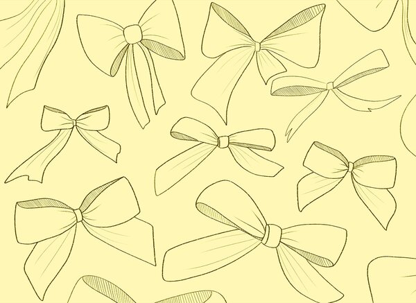 Fototapeta Wzór kokardek na żółtym tle, Fototapety Geometryczne, Popularne Fototapety, t00281v2 - Tapeko.pl