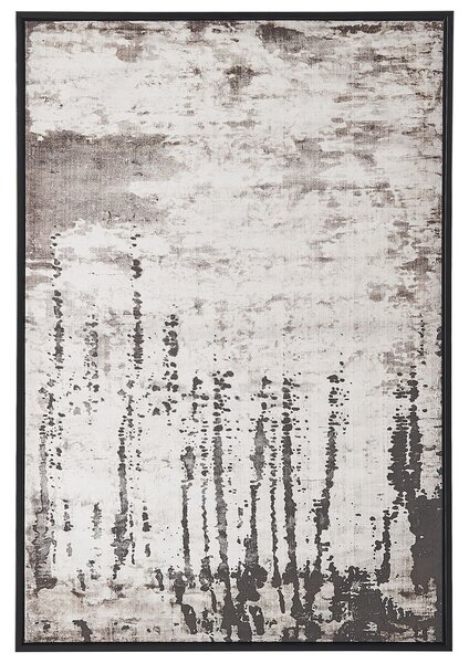 Obraz drukowany płótno rama abstrakcyjny motyw 63x93cm szary Zevio Beliani