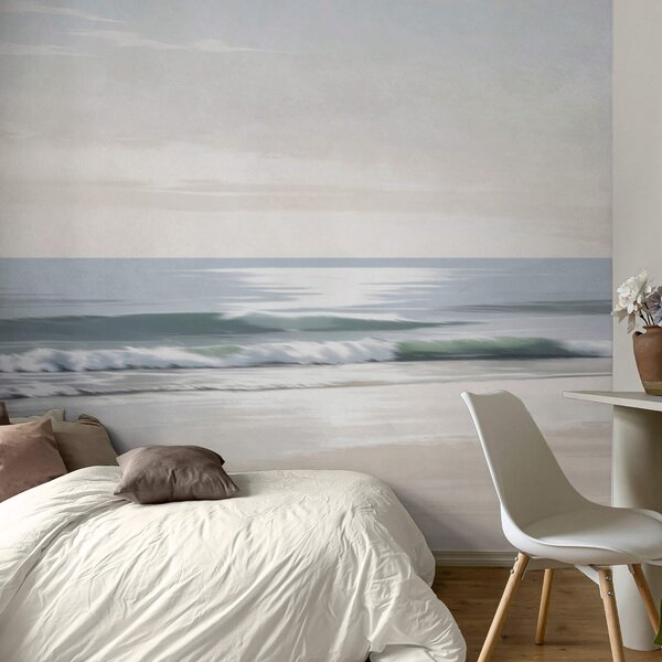 Fototapeta Plaża z falami i piaskiem, Fototapety Las, Popularne Fototapety, t00326 - Tapeko.pl