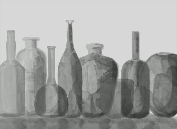 Fototapeta Grupa szklanych butelek, Nowoczesne Fototapety, Popularne Fototapety, t00353 - Tapeko.pl