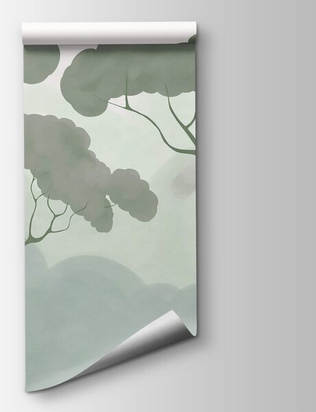 Fototapeta Grupa drzew o zielonych liściach, Fototapety Natura, Popularne Fototapety, t00364 - Tapeko.pl