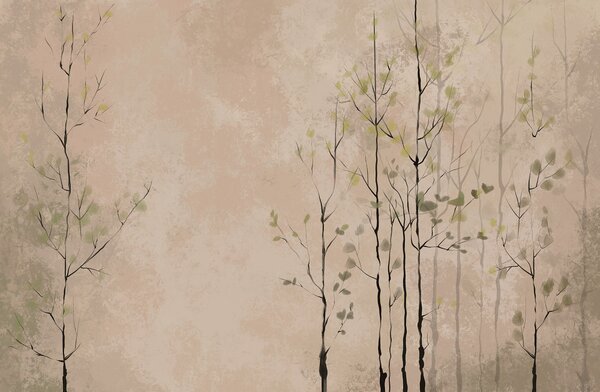 Fototapeta Grupa drzew z liśćmi, Fototapety Natura, Popularne Fototapety, t00294 - Tapeko.pl