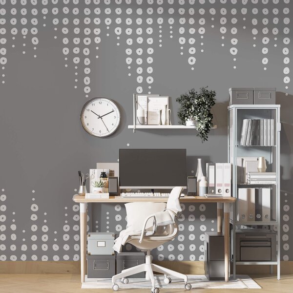 Fototapeta Szare i białe tło z kropkami, Fototapety Geometryczne, Popularne Fototapety, t00371 - Tapeko.pl