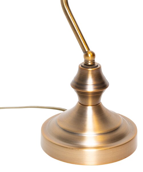 Klasyczna lampa stołowa / lampa notarialna brązowa - Banker