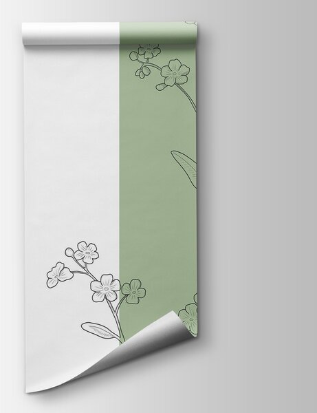 Fototapeta Rysowanie kwiatów i liści, Fototapety Kwiaty, Popularne Fototapety, t00413v1 - Tapeko.pl