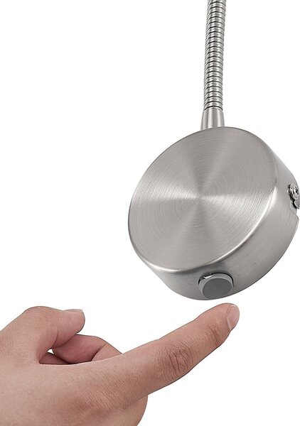 Kinkiet Lioma Lindby, możliwość ściemniania, aluminiowy / szary / cynkowy, salon / jadalnia, metal, nowoczesny