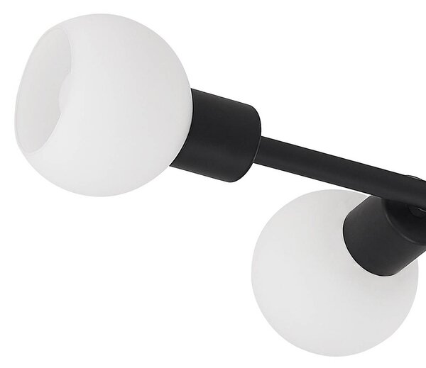 Lampa sufitowa Biscala Lindby, możliwość ściemniania, czarny, salon / jadalnia, metal, nowoczesny