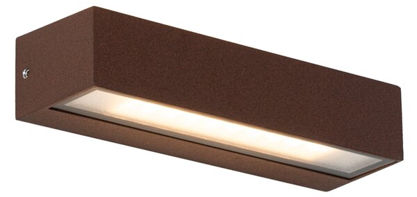 Zewnetrzna Przemysłowy Kinkiet / Lampa scienna rdzawy brąz z diodą LED IP65 - Steph Oswietlenie zewnetrzne