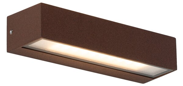 Industrialna lampa ścienna rdzawo-brązowa z LED IP65 - Steph