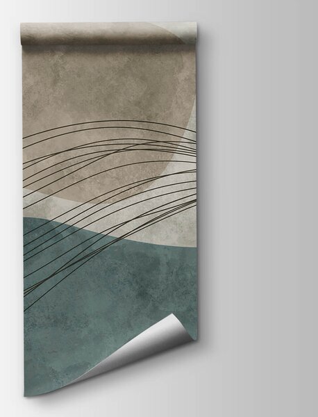 Fototapeta Niebiesko-białe tło z okręgami i liniami, Fototapety Abstrakcja, Popularne Fototapety, t00396 - Tapeko.pl