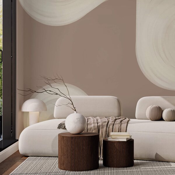 Fototapeta Wall murals White swirly circles, Fototapety Abstrakcja, Popularne Fototapety, t00442v1 - Tapeko.pl