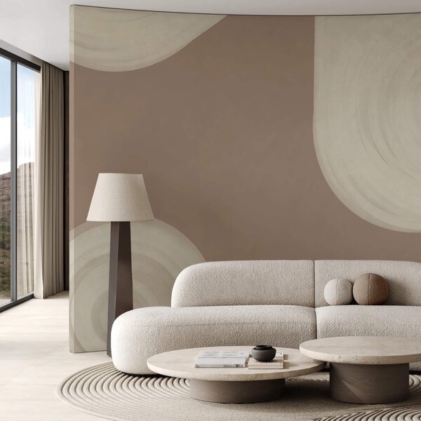 Fototapeta Wall murals White swirly circles, Fototapety Abstrakcja, Popularne Fototapety, t00442v1 - Tapeko.pl