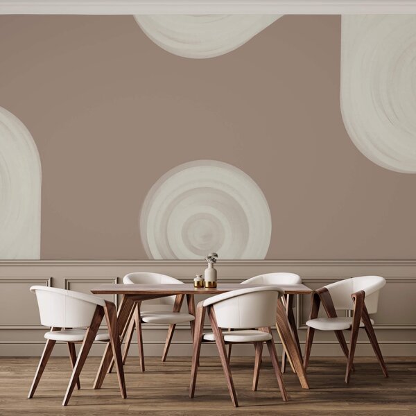 Fototapeta Wall murals White swirly circles, Fototapety Abstrakcja, Popularne Fototapety, t00442v1 - Tapeko.pl