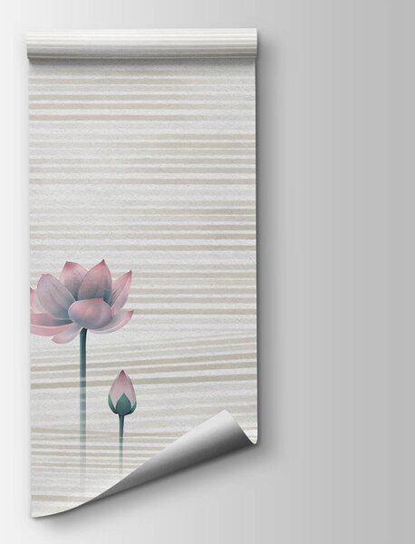 Fototapeta Spokojne kwiaty na delikatnych falach, Fototapety Kwiaty, Popularne Fototapety, t00521 - Tapeko.pl