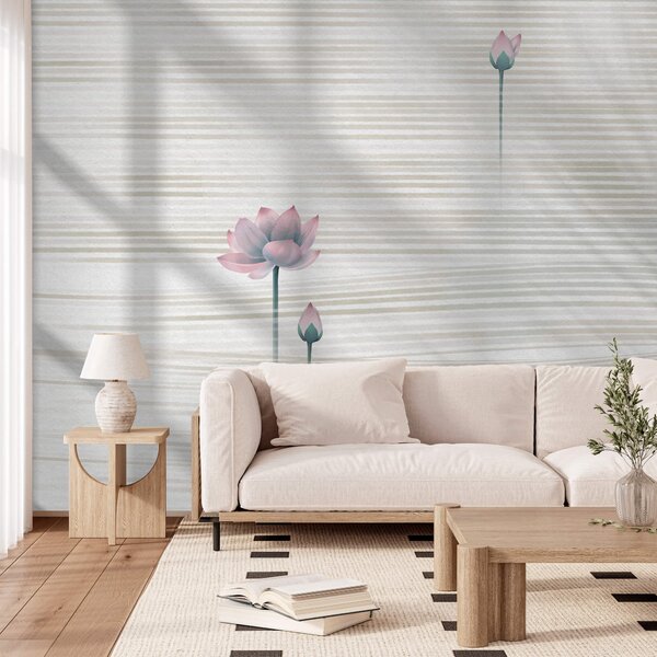Fototapeta Spokojne kwiaty na delikatnych falach, Fototapety Kwiaty, Popularne Fototapety, t00521 - Tapeko.pl