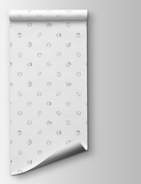Fototapeta Białe tło z czarnymi kropkami, Nowoczesne Fototapety, Popularne Fototapety, t00528 - Tapeko.pl