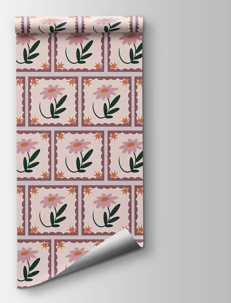 Fototapeta Wzór kwiatów i liści, Fototapety Kwiaty, Popularne Fototapety, t00460 - Tapeko.pl