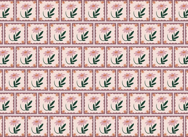 Fototapeta Wzór kwiatów i liści, Fototapety Kwiaty, Popularne Fototapety, t00460 - Tapeko.pl