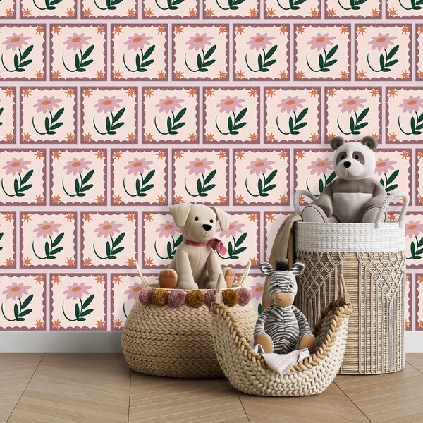 Fototapeta Wzór kwiatów i liści, Fototapety Kwiaty, Popularne Fototapety, t00460 - Tapeko.pl
