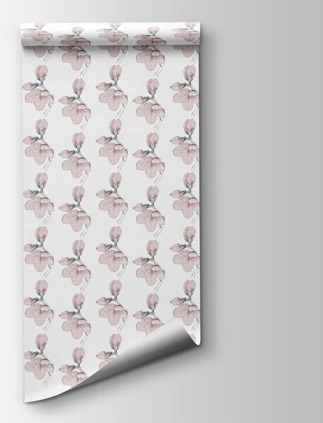Fototapeta Wzór kwiatów na białym tle, Fototapety Kwiaty, Popularne Fototapety, t00566 - Tapeko.pl