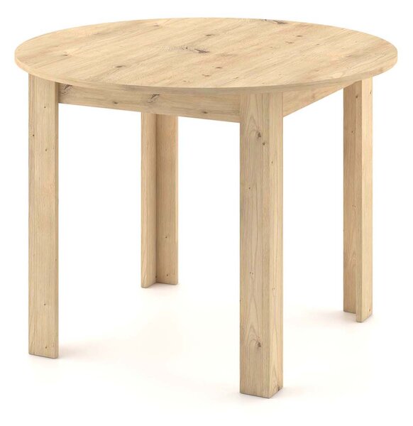 Stół okrągły rozkładany Colin dąb artisan 102-142 cm