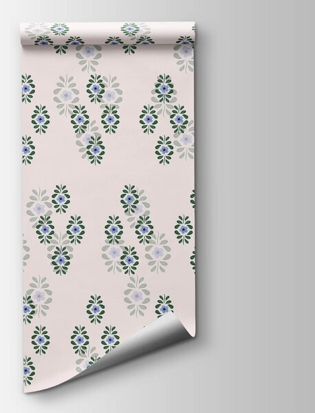 Fototapeta Wzór niebieskich kwiatów, Fototapety Kwiaty, Popularne Fototapety, t00580 - Tapeko.pl