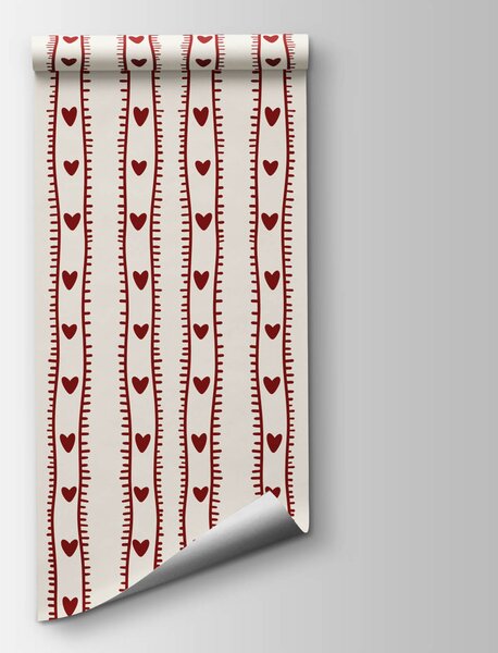 Fototapeta Czerwono-biały wzór, Fototapety Paski, Popularne Fototapety, t00588 - Tapeko.pl
