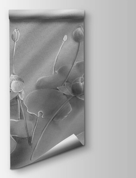 Fototapeta Spokojna scena z liliami wodnymi uchwycona w piękny sposób, Fototapety Kwiaty, Popularne Fototapety, t00603 - Tapeko.pl
