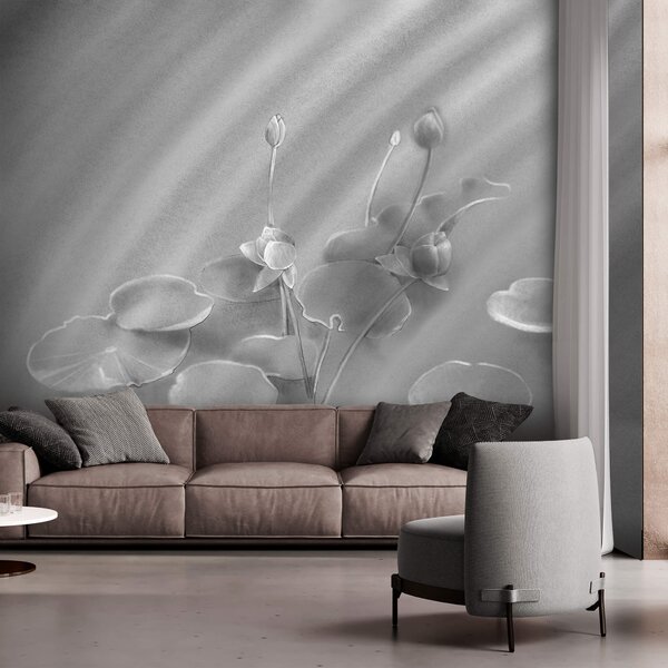 Fototapeta Spokojna scena z liliami wodnymi uchwycona w piękny sposób, Fototapety Kwiaty, Popularne Fototapety, t00603 - Tapeko.pl