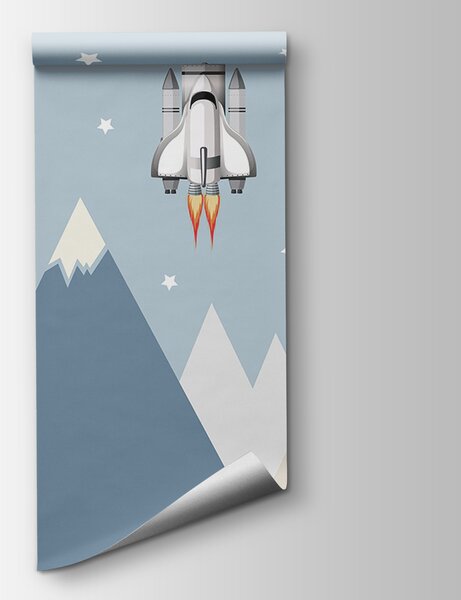Fototapeta Prom kosmiczny i astronauta na niebie, Fototapety Dziecięce, Popularne Fototapety, u96333 - Tapeko.pl