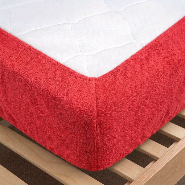 4Home prześcieradło frotte IDEAL czerwony, 90–100 x 200 cm, 90–100 x 200 cm