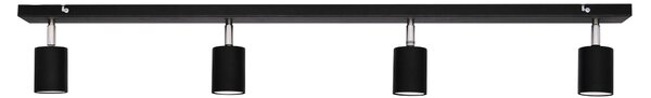 Lampa metalowa na listwie poczwórna TUNE II R-L 1927/4 BK+CH+BK