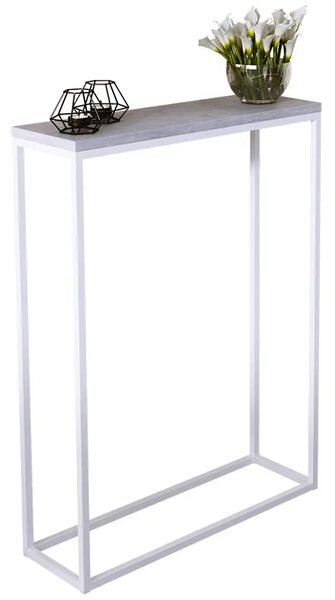 Nowoczesna konsola biały + beton A9-S53