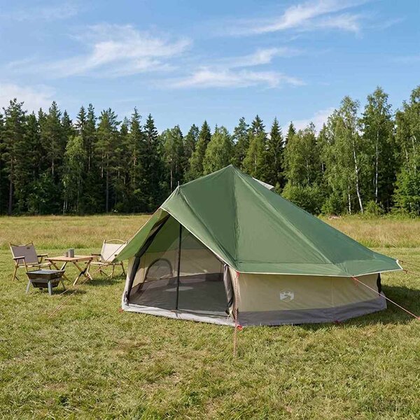 Namiot Tipi 20-osobowy zielony Poliester i Stal
