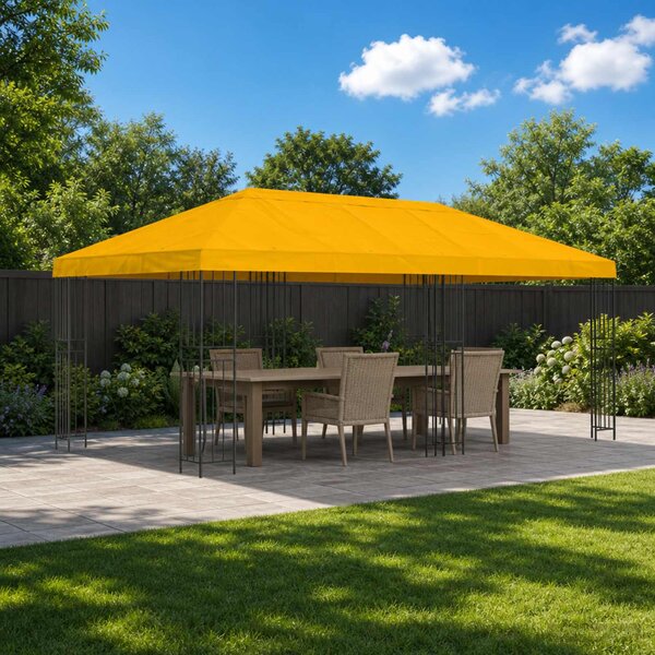Altana ogrodowa 6 x 3 m żółty Poliester i Stal 190 gsm