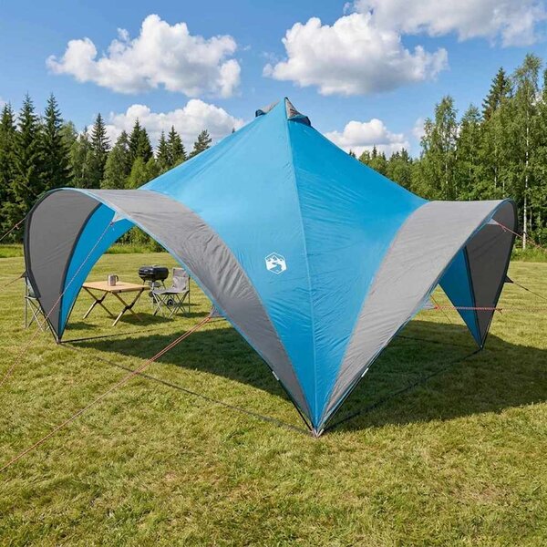 Namiot Imprezowy niebieski 400 x 400 x 320 cm Poliester i Stal