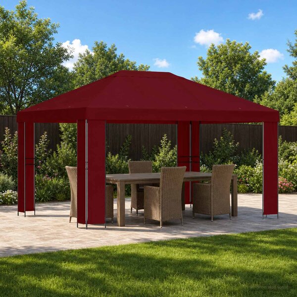 Altana 4 × 3 m bordowy Poliester i Stal 190 gsm