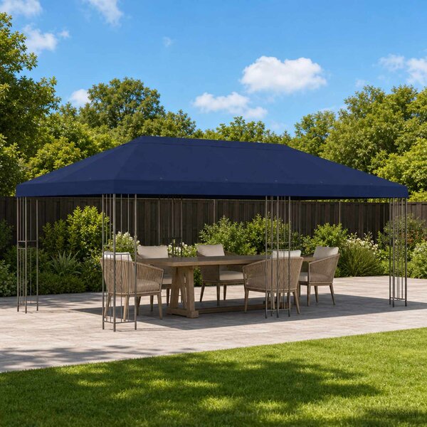 Altana ogrodowa 6 x 3 m niebieski Poliester i Stal 190 gsm