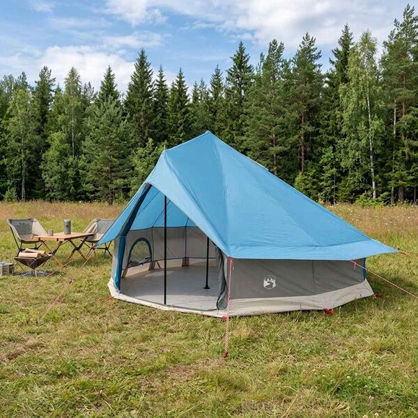 Namiot Tipi 18-osobowy niebieski Poliester i Stal