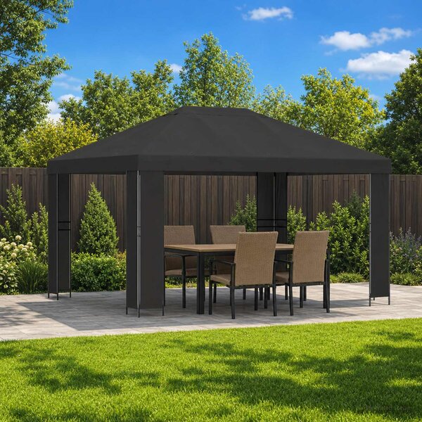 Altana 4 × 3 m antracytowy Poliester i Stal 190 gsm