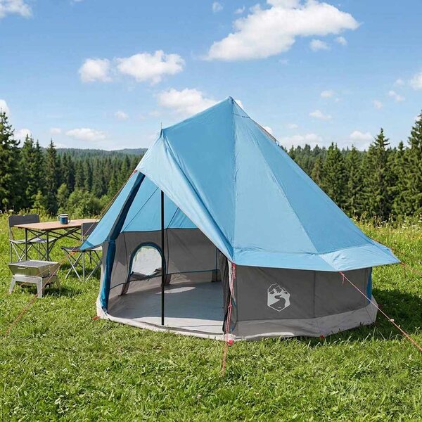 Namiot Tipi 4-osobowy niebieski Poliester i Stal