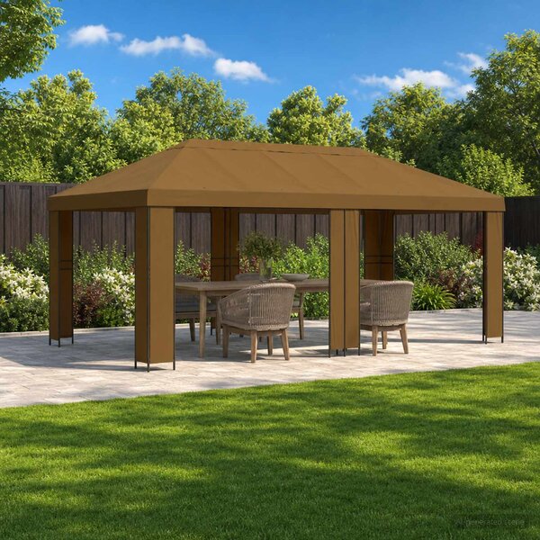Altana ogrodowa 6 x 3 m Ciemnoszary Poliester i Stal 190 gsm