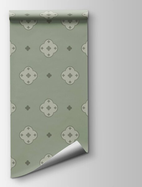Fototapeta Wzór krzyżyków na zielonym tle, Nowoczesne Fototapety, Popularne Fototapety, t00655 - Tapeko.pl