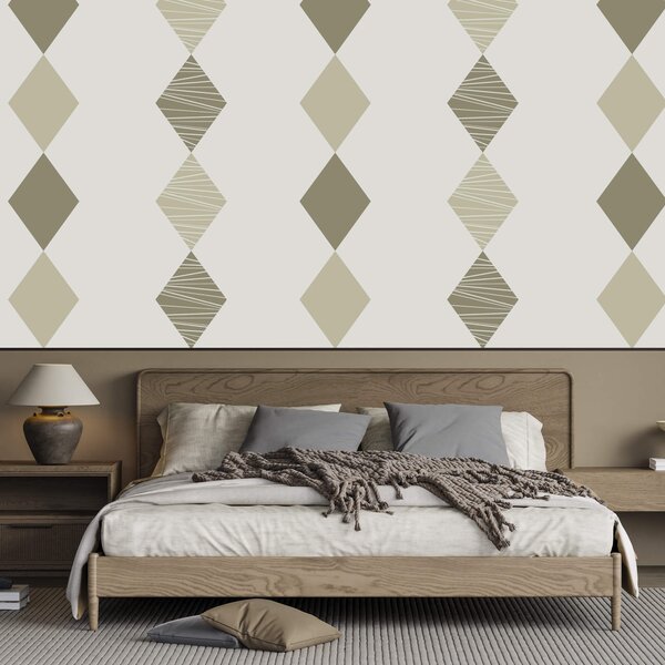 Fototapeta Wzór z rombów na białym tle, Fototapety Geometryczne, Popularne Fototapety, t00659 - Tapeko.pl