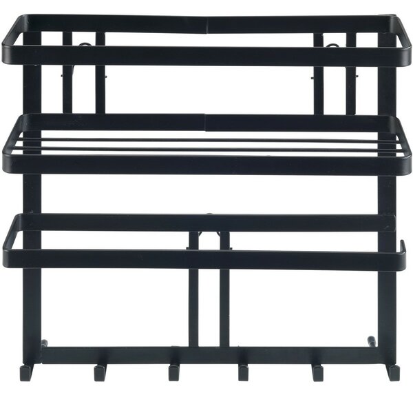 Wenko Wielofunkcyjna półka kuchenna z haczykami Gala, 33 x 9 x 30 cm