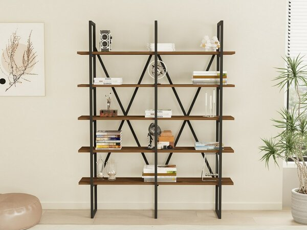 Regał Burgaz Black and Walnut