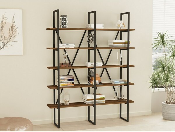 Regał Burgaz Black and Walnut