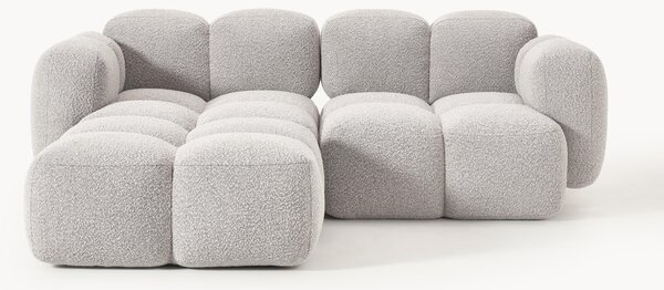 Sofa modułowa Bouclé z pufem Tayla (3-osobowa)